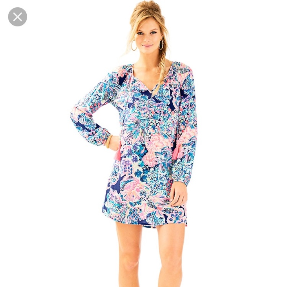 Lilly Pulitzer Willa indigo gypsea dress size XL